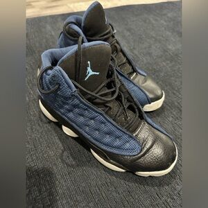 Jordan Sneakers with Black and Blue Accents